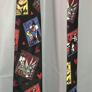 Vintage & Licensed Looney Tunes Be My Valentine Postage Stamp Tie